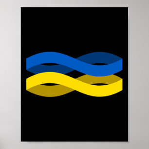 Ukrainian Flag Ribbon Support Ukraine  Poster