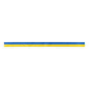 Ukrainian flag satin ribbon