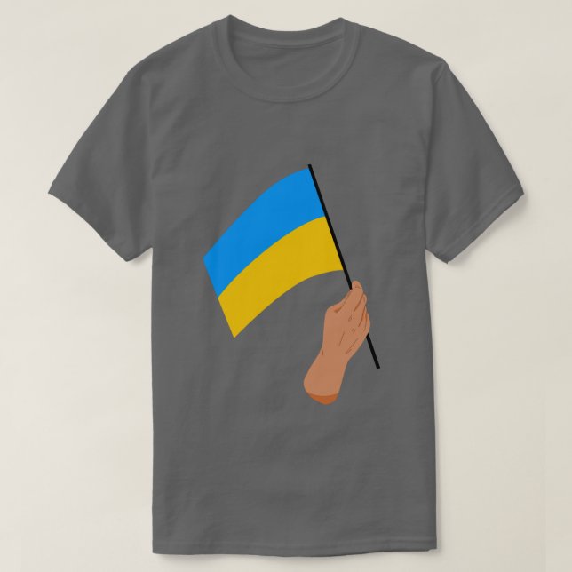 Ukrainian Flag Solidarity T-Shirt (Design Front)