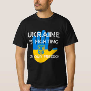 Ukrainian Flag Supporting Design Ukraine Fight For T-Shirt