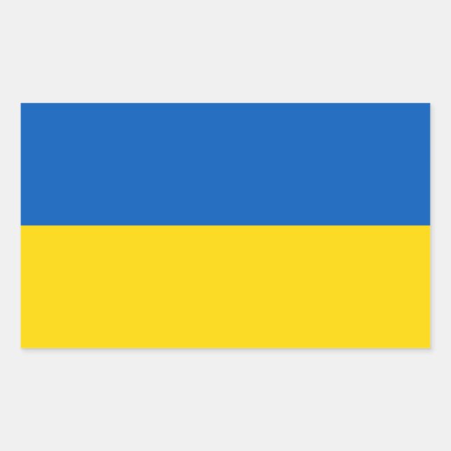 Ukrainian flag. Supporting Ukraine Rectangular Sticker (Front)