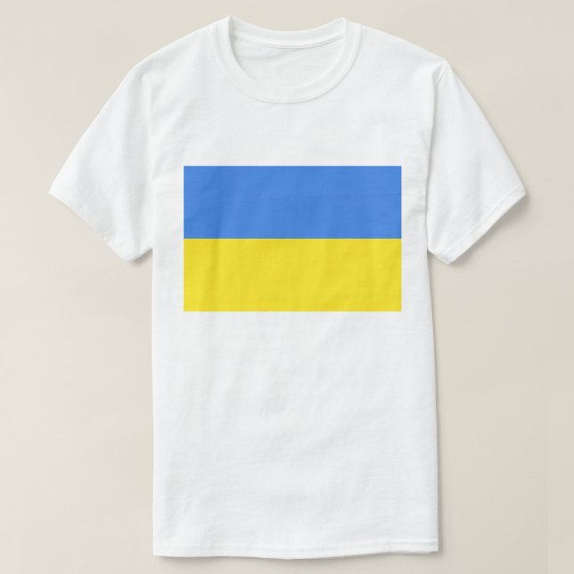Ukrainian Flag T-Shirt Support Ukraine Freedom (Design Front)