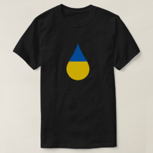 Ukrainian Flag Teardrop Solidarity T-Shirt