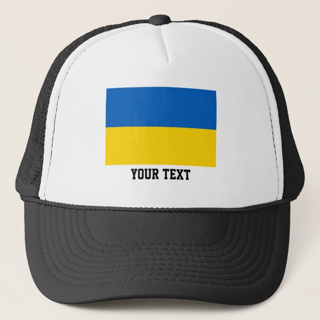 Ukrainian flag trucker hat (Front)