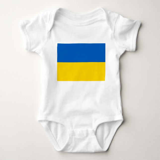 Ukrainian Flag (Ukraine) Baby Bodysuit (Front)