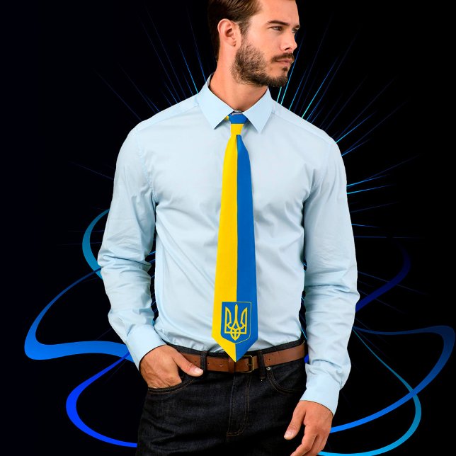 Ukrainian Flag & Ukraine business, patriot /tryzub Neck Tie (Creator Uploaded)