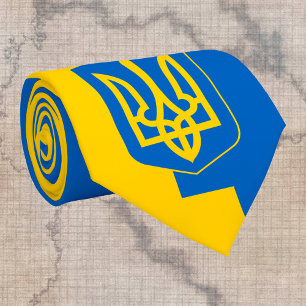 Ukrainian Flag & Ukraine business, travel /sports  Neck Tie