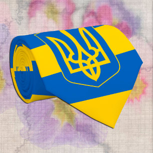 Ukrainian Flag & Ukraine business, travel /sports  Neck Tie