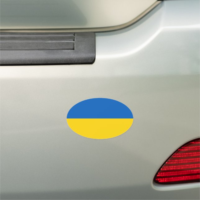 Ukrainian Flag (Ukraine) Car Magnet (In Situ)