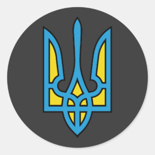 Ukrainian Flag, Ukraine Flag, proud ukrainian Classic Round Sticker