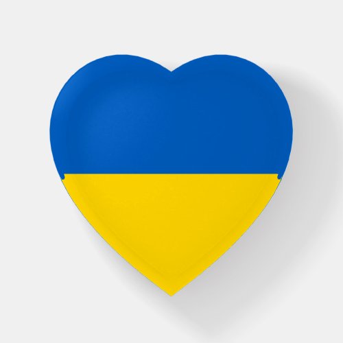 Ukrainian Flag Ukraine Heart Paperweight