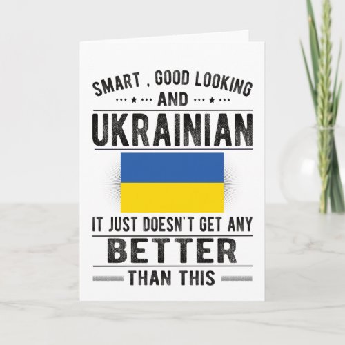 Ukrainian Flag Ukraine Heritage Ukrainian Roots Card
