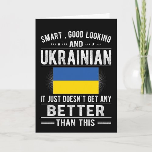 Ukrainian Flag Ukraine Heritage Ukrainian Roots Card