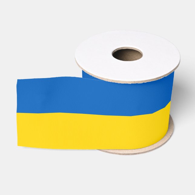 Ukrainian Flag & Ukraine holiday, travel / sports  Grosgrain Ribbon (Spool)