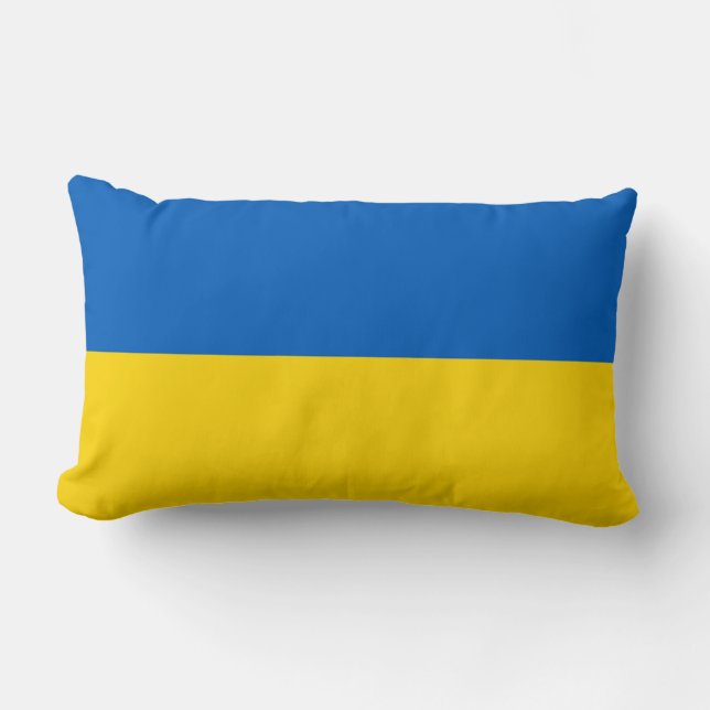 Ukrainian Flag (Ukraine) Lumbar Pillow (Front)