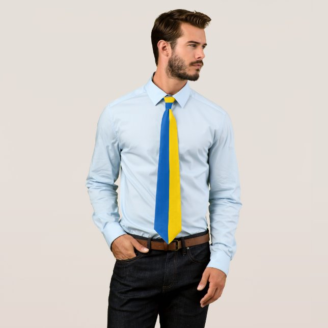 Ukrainian Flag (Ukraine) Neck Tie (In Situ)