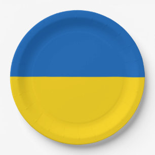 Ukrainian Flag (Ukraine) Paper Plates