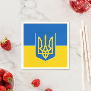Ukrainian Flag & Ukraine - party, birthday /sports Napkins