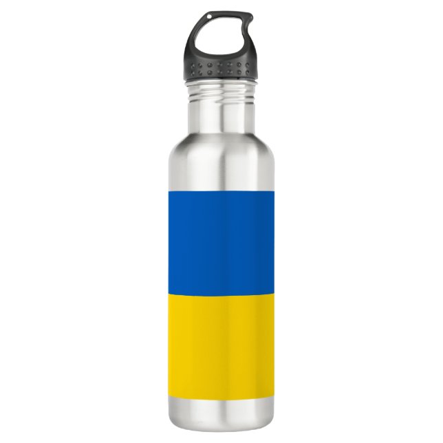 Ukrainian Flag (Ukraine) Stainless Steel Water Bot Bottle (Front)