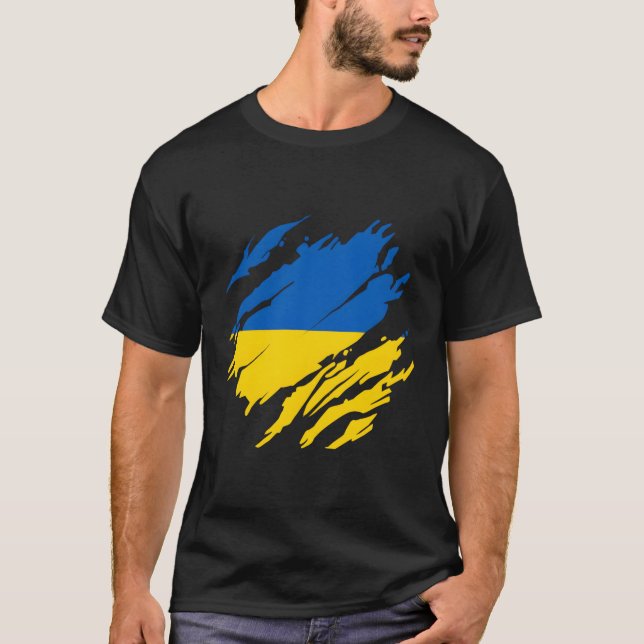 Ukrainian Flag Ukraine T-Shirt (Front)