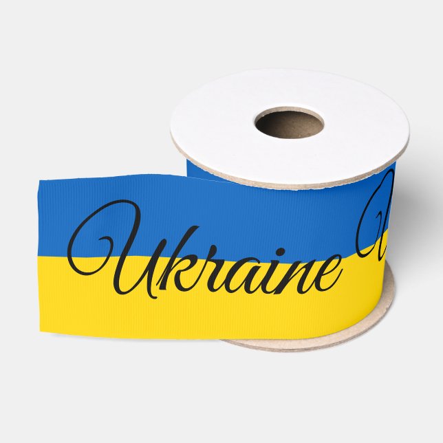 Ukrainian Flag & Ukraine travel, weddings / sports Grosgrain Ribbon (Spool)