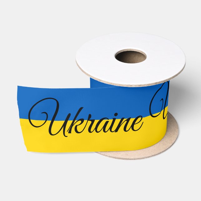 Ukrainian Flag & Ukraine travel, weddings / sports Satin Ribbon (Spool)