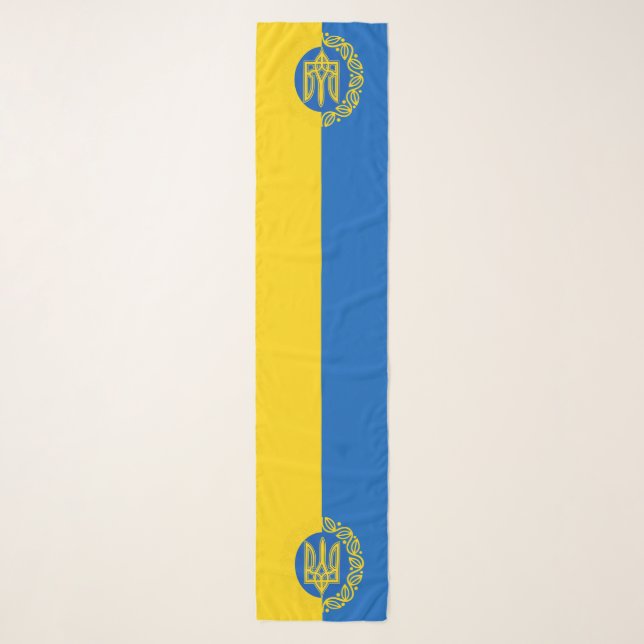 Ukrainian Flag & Ukraine, Tryzub fashion / sports Scarf (Front)