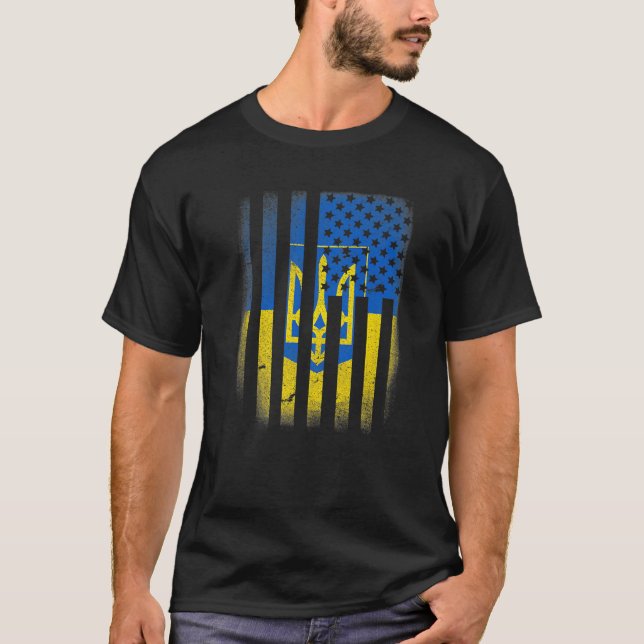 Ukrainian Flag Ukrainians Gift T-Shirt (Front)