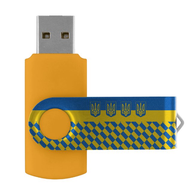 Ukrainian flag USB & Ukraine Flag students /sports Flash Drive (Opened)