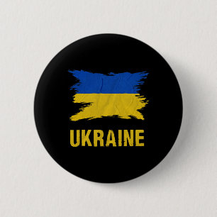 Ukrainian Flag Vintage Ukraine Flag 3 Button