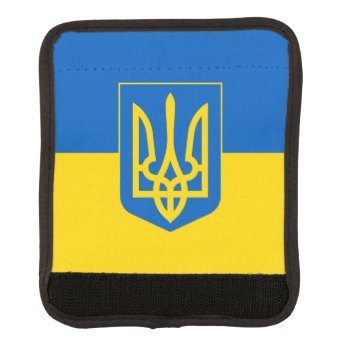 Ukrainian Flag With Coat Of Arms Luggage Handle Wrap by maxiharmony at Zazzle