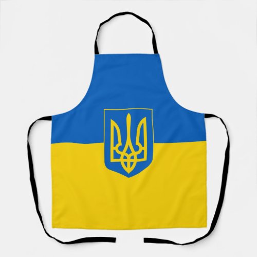 Ukrainian flag with the coat of arms apron