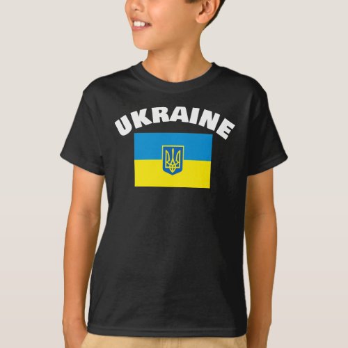 Ukrainian flag with Trinent T_Shirt