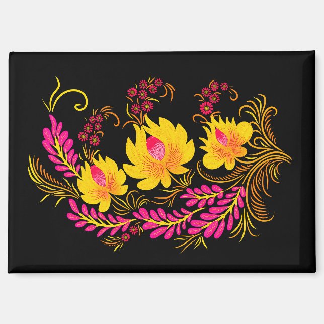 Ukrainian Floral Folk Art Magnet (Front)