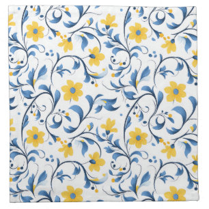 Ukrainian floral folk art motifs. cloth napkin