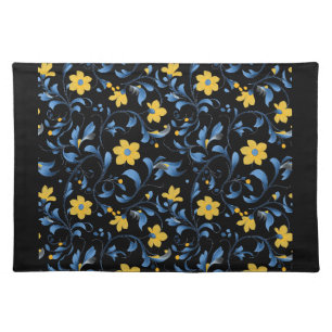 Ukrainian floral folk art motifs.  cloth placemat