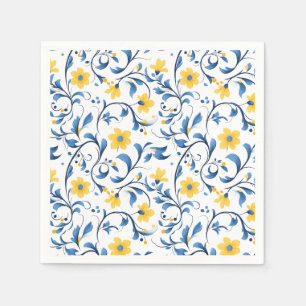 Ukrainian floral folk art motifs. napkins