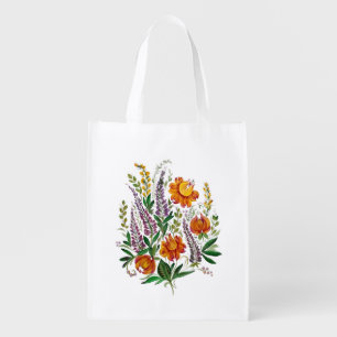 Ukrainian flowers tote bag