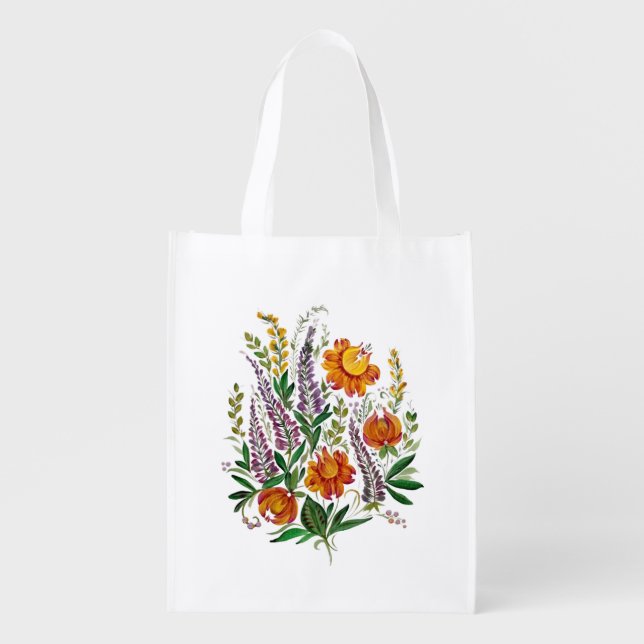 Ukrainian flowers  tote bag (Front)