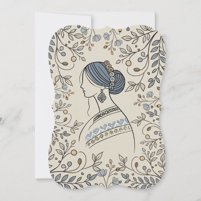 Ukrainian Folk Art Flat Card (Front)