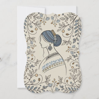 Ukrainian Folk Art Flat Card