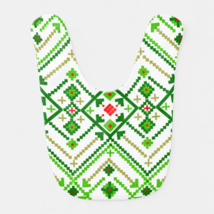 Ukrainian Folk Art Inspired Baby Bib