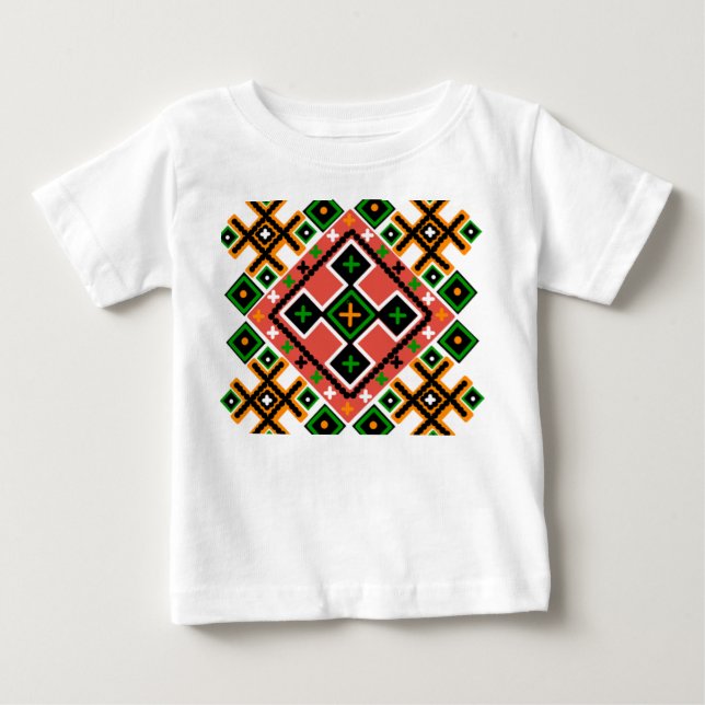 Ukrainian Folk Art Inspired Baby T-Shirt (Front)