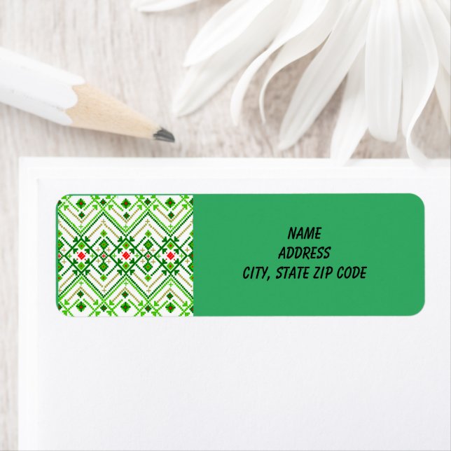 Ukrainian Folk Art Inspired  Label (Insitu)