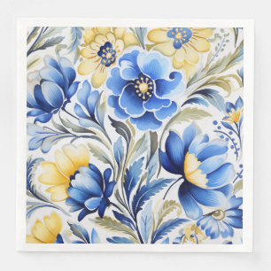 Ukrainian folk art motifs  paper dinner napkins