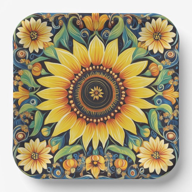 Ukrainian folk art paper plates (Front)