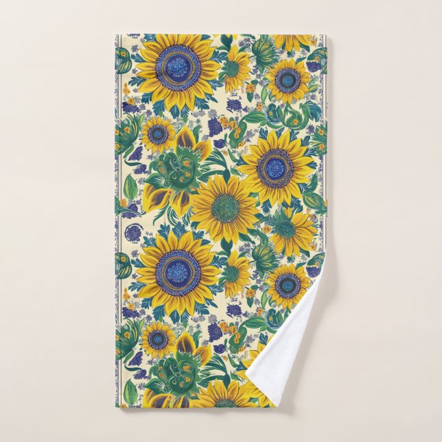 Ukrainian folk art pattern. hand towel  (Hand Towel)