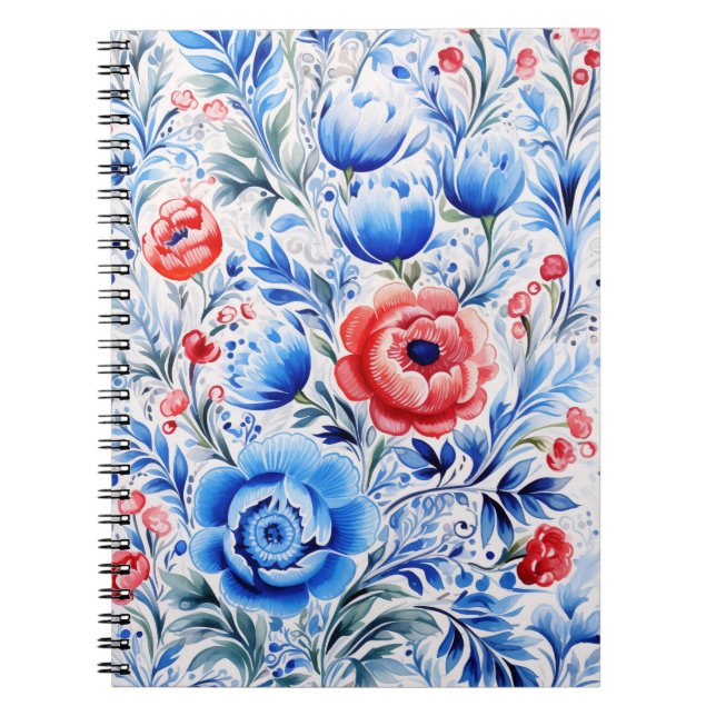 Ukrainian folk art pattern notebook (Front)