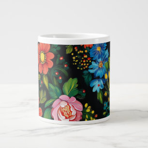 Ukrainian folk art pattern X-Large Mug 