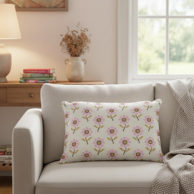 Ukrainian Folk Cross Stitch Embroidery Floral  Accent Pillow (Creator Uploaded)